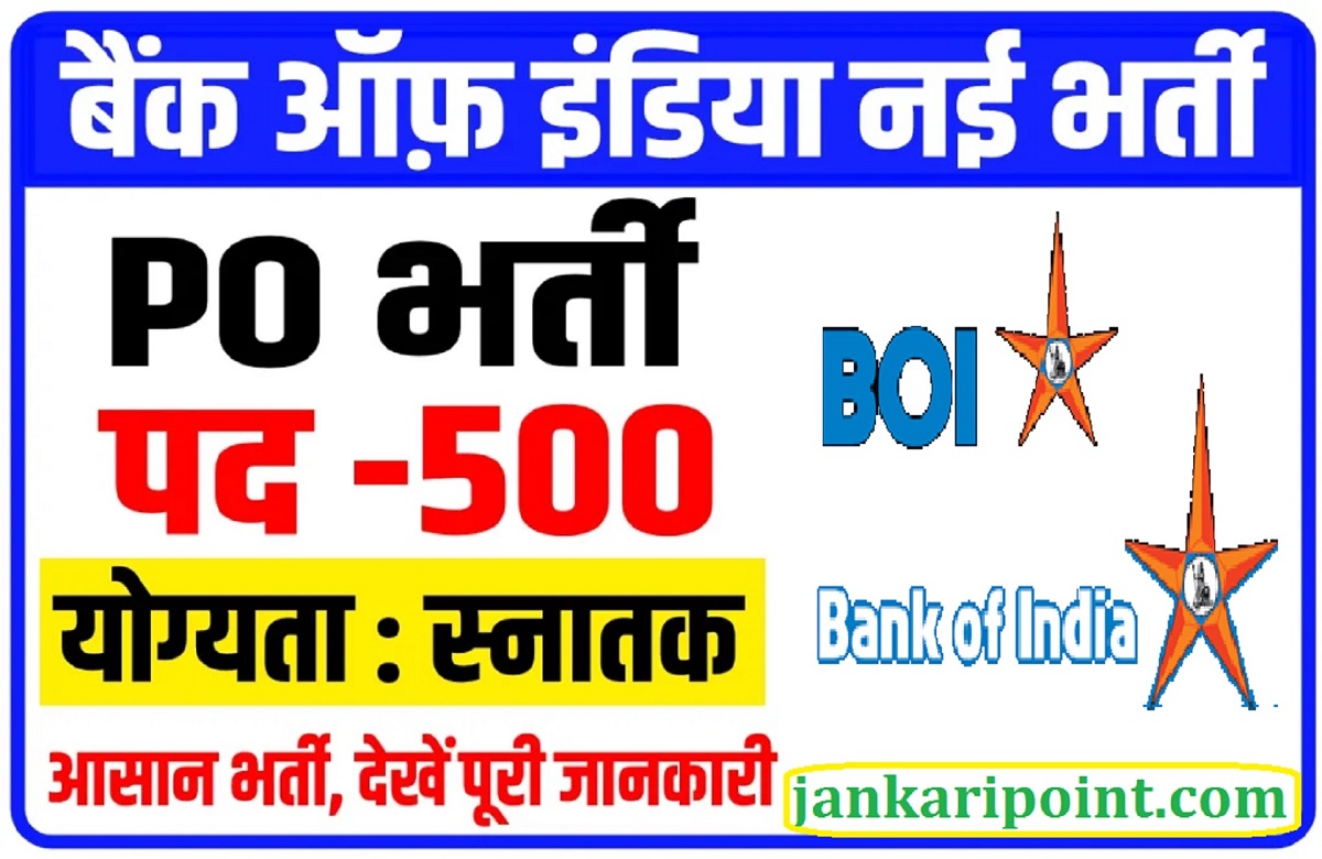 Bank Of India PO Recruitment 2023